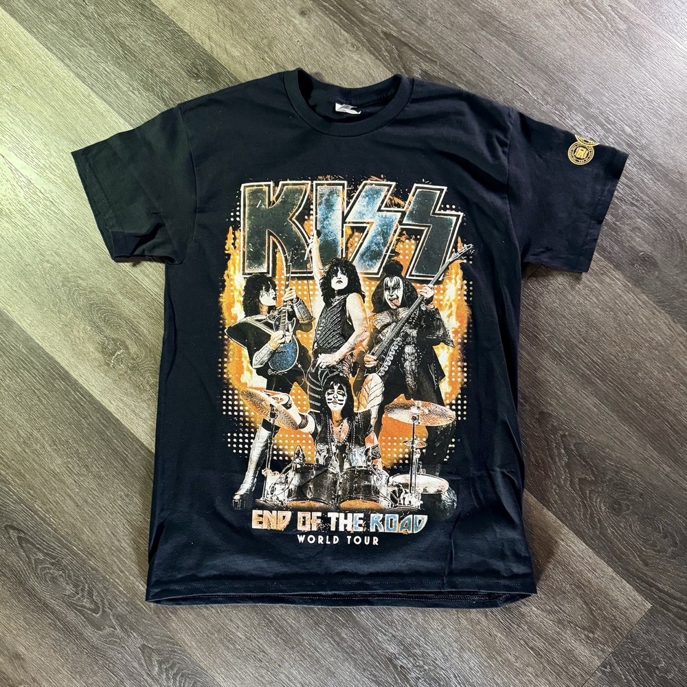 KISS‎ "THE FINAL TOUR EVER" End of the Road World Tour  Black T-Shirt Size M